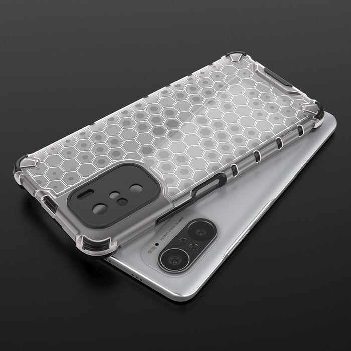 Honeycomb Case armor cover with TPU Bumper for Xiaomi Redmi K40 Pro+ / K40 Pro / K40 / Poco F3 blue