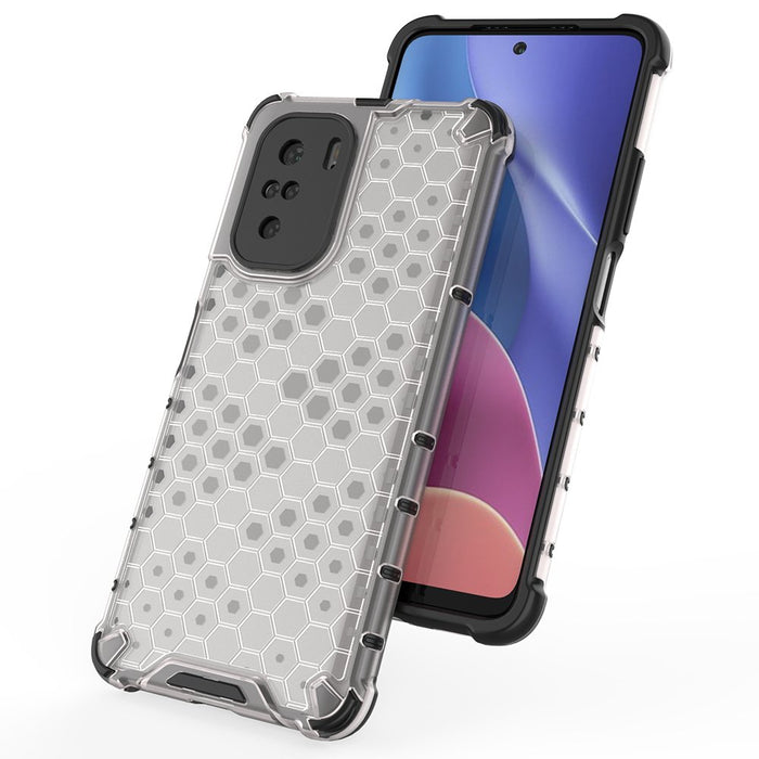 Honeycomb Case armor cover with TPU Bumper for Xiaomi Redmi K40 Pro+ / K40 Pro / K40 / Poco F3 red