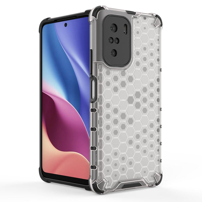 Honeycomb Case armor cover with TPU Bumper for Xiaomi Redmi K40 Pro+ / K40 Pro / K40 / Poco F3 red