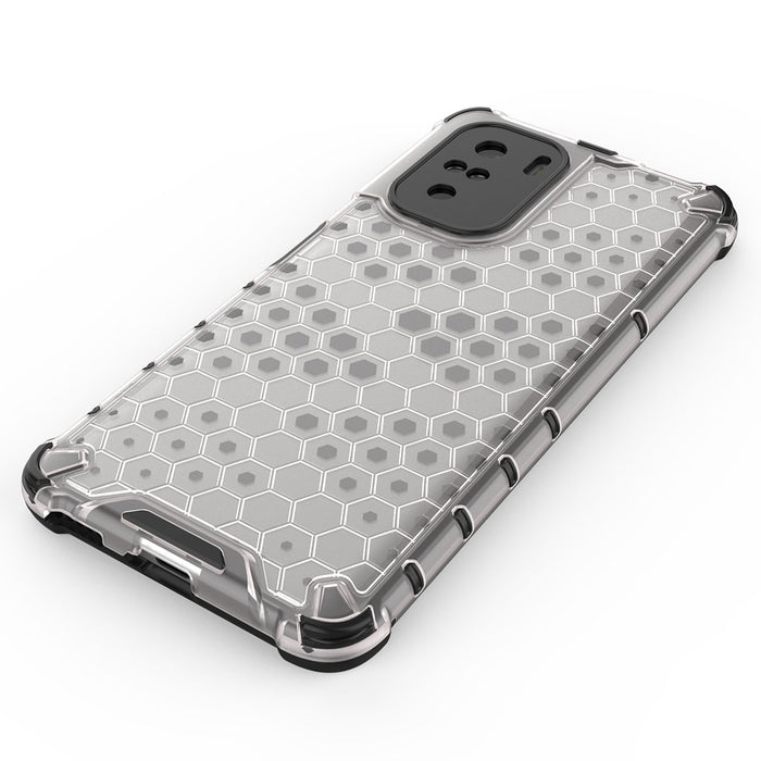 Honeycomb Case armor cover with TPU Bumper for Xiaomi Redmi K40 Pro+ / K40 Pro / K40 / Poco F3 transparent