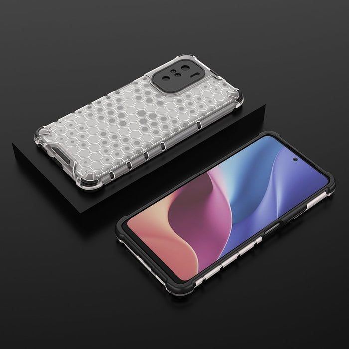 Honeycomb Case armor cover with TPU Bumper for Xiaomi Redmi K40 Pro+ / K40 Pro / K40 / Poco F3 transparent