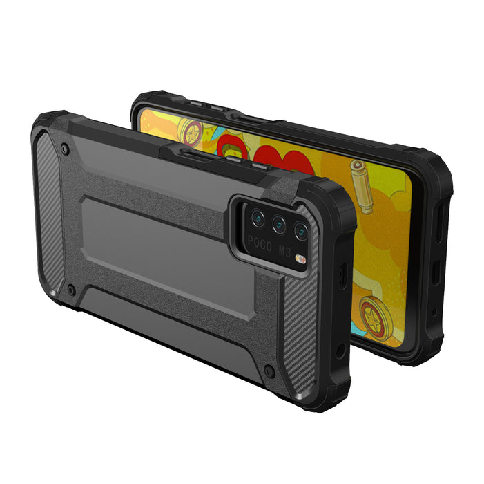 Hybrid Armor Case Tough Rugged Cover for Xiaomi Redmi Note 10 5G / Poco M3 Pro golden