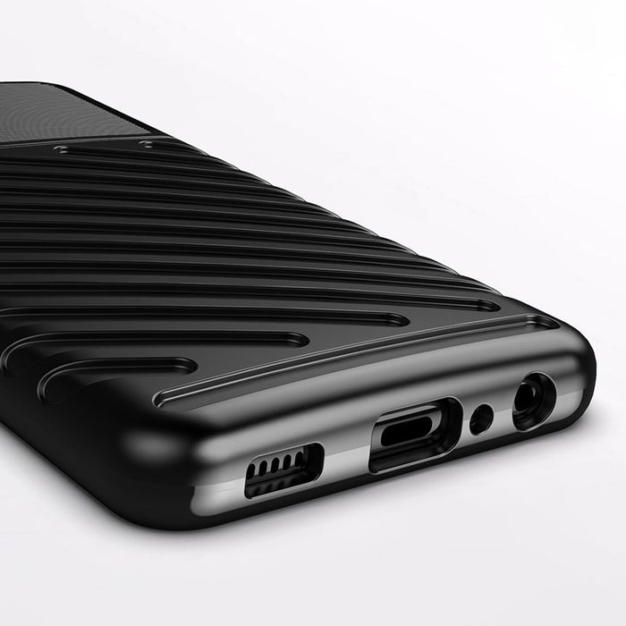 Thunder Case Flexible Tough Rugged Cover TPU Case for Samsung Galaxy A22 4G black