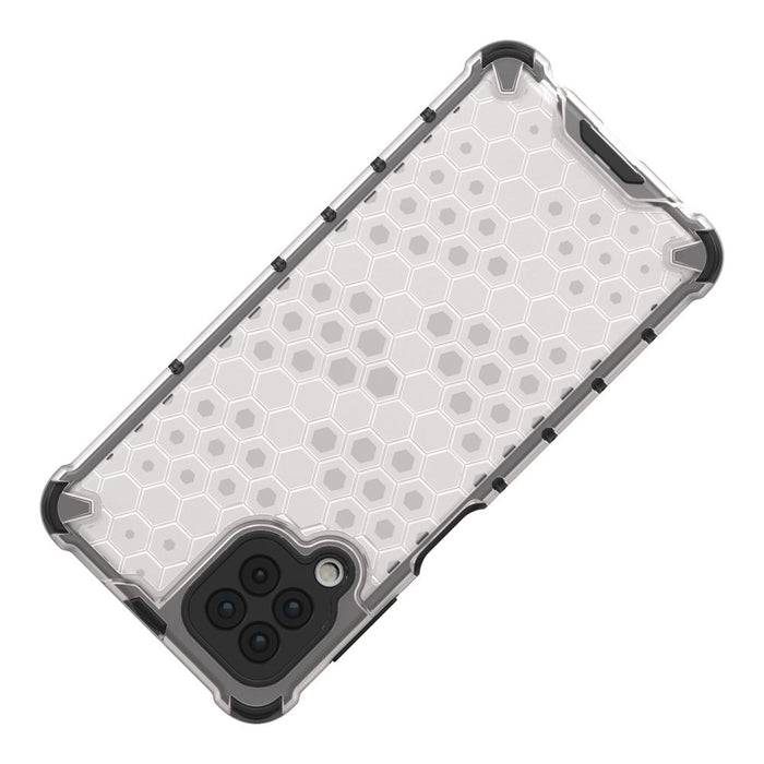 Honeycomb Case armor cover with TPU Bumper for Samsung Galaxy A22 4G transparent