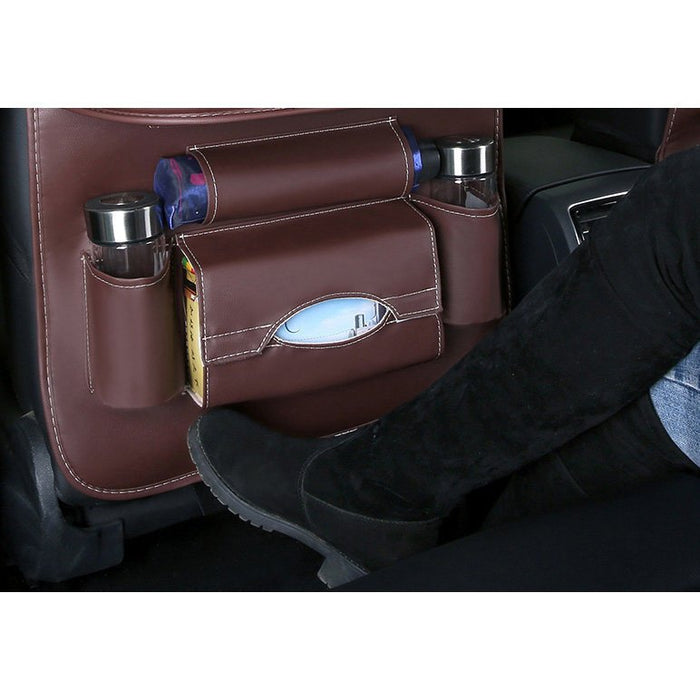 Car seat organizer seat protector seat cover shelf mini car table black