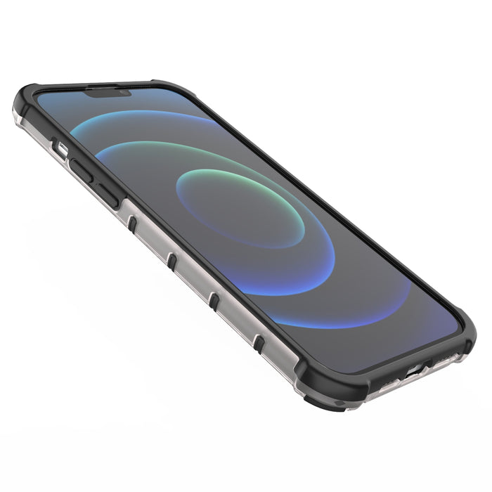 Honeycomb Case armor cover with TPU Bumper for iPhone 13 Pro Max transparent