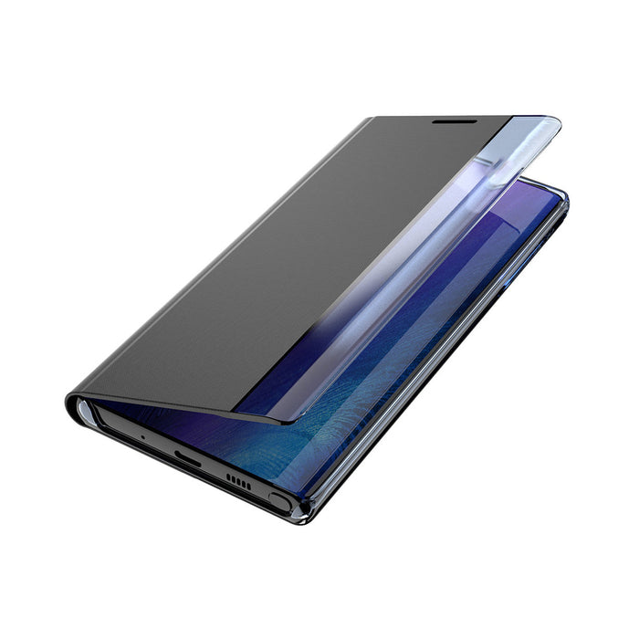 Sleep Case Bookcase Type Case with Smart Window for iPhone 13 blue
