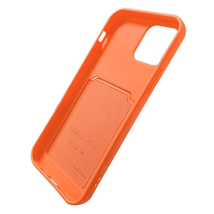 Card Case Silicone Wallet Case With Card Slot Documents For Samsung Galaxy S21 + 5G (S21 Plus 5G) Burgundy