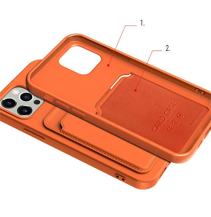 Card Case Silicone Wallet Wallet With Card Slot Documents For Samsung Galaxy A72 4G White