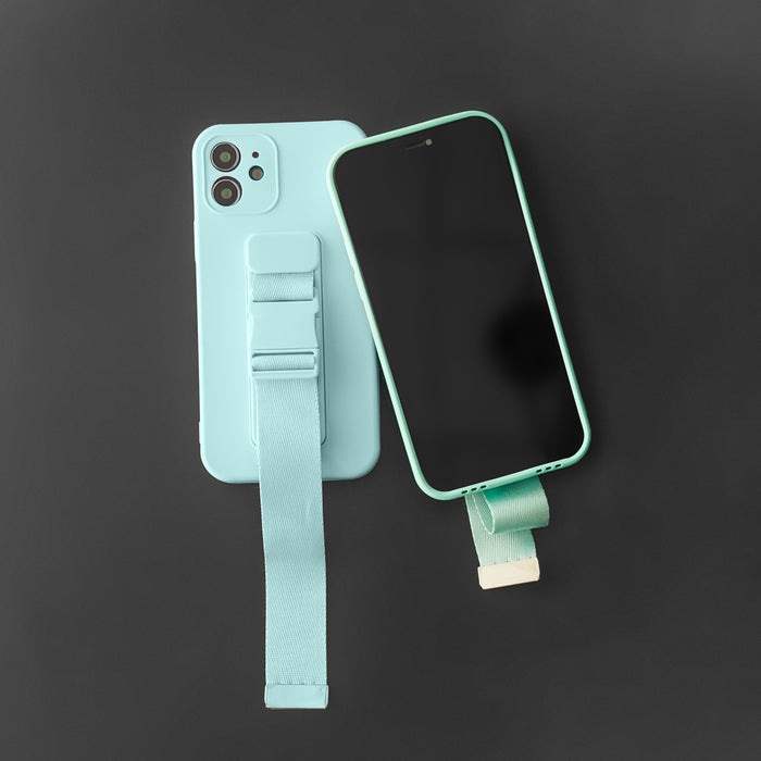 Rope case Gel Case with Chain Lanyard Handbag Lanyard Xiaomi Redmi Note 10 / Redmi Note 10S pink