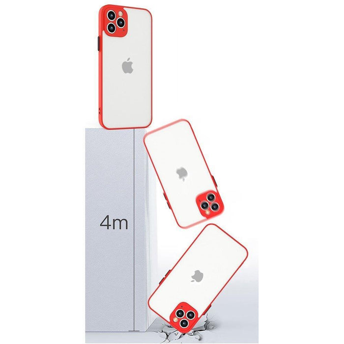 Milky Case silicone flexible translucent case for Samsung Galaxy A22 4G red