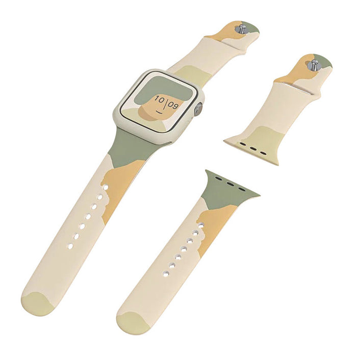Silicone Strap Moro Watch Bracelet Band for Apple Watch 42 / 44 / 45 / 49 mm - Pattern 6