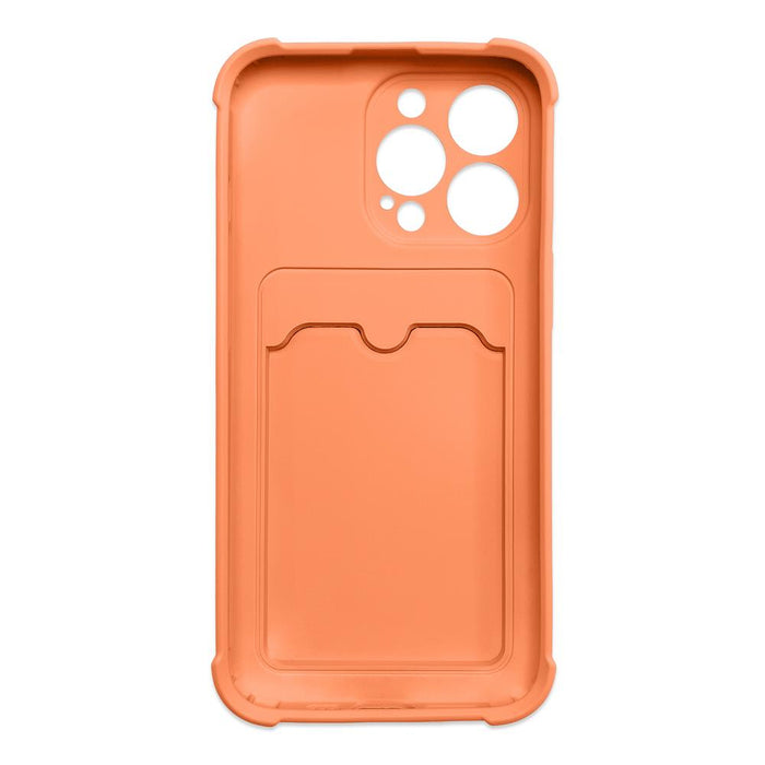 Card Armor Case Pouch Cover for iPhone 11 Pro Card Wallet Silicone Air Bag Armor Case Orange