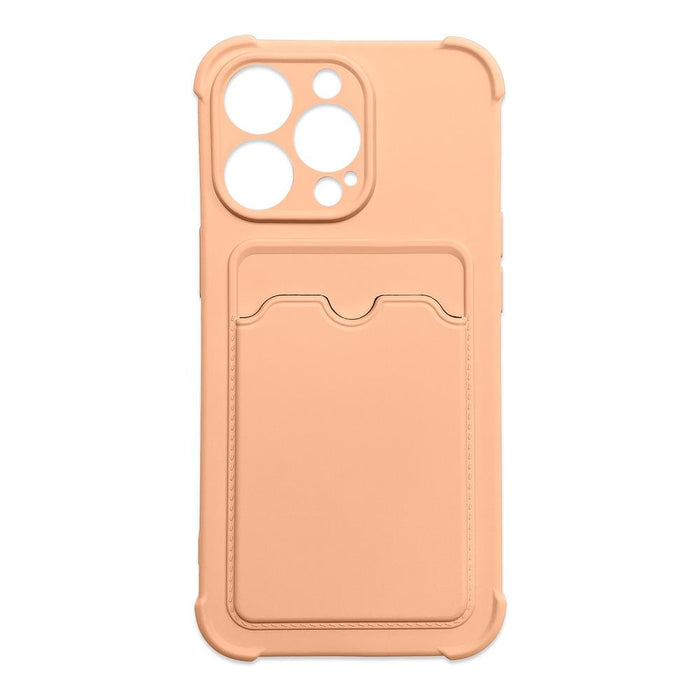 Card Armor Case Pouch Cover For Samsung Galaxy A22 4G Card Wallet Silicone Armor Cover Air Bag Pink