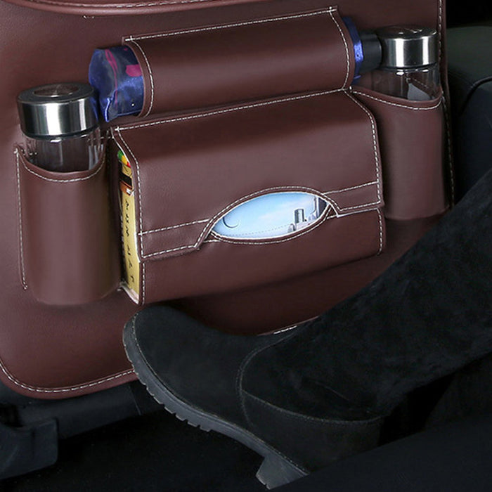 Car organizer for the seat foldable shelf mini car table beige