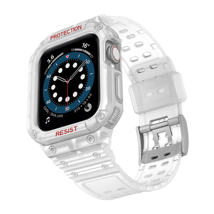 Protect Strap Band for Apple Watch 38/40/41mm Armored Case Strap - Transparent