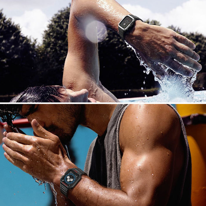 Protect Strap Band for Apple Watch 42/44/45mm Armored Case Strap - Transparent