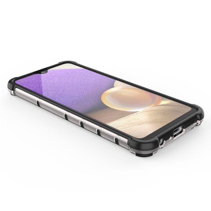 Honeycomb case armored cover with a gel frame for Samsung Galaxy A03s (166.5) blue