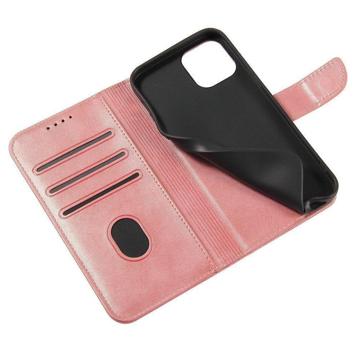 Magnet Case elegant case cover with a flap and stand function for Samsung Galaxy A03s (166.5) pink