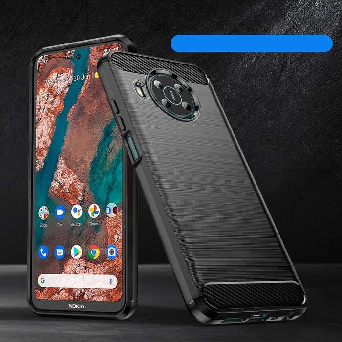 Carbon Case Flexible cover for Nokia X100 black