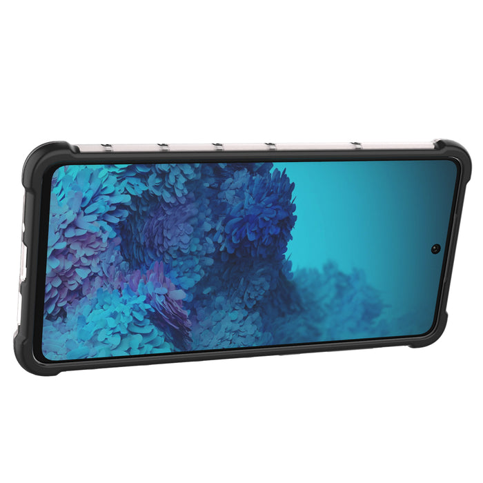 Honeycomb case armored cover with a gel frame for Samsung Galaxy A73 black