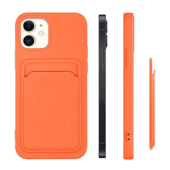 Card Case Silicone Case Wallet with Card Pocket Documents for Samsung Galaxy S22+ (S22 Plus) Navy Blue
