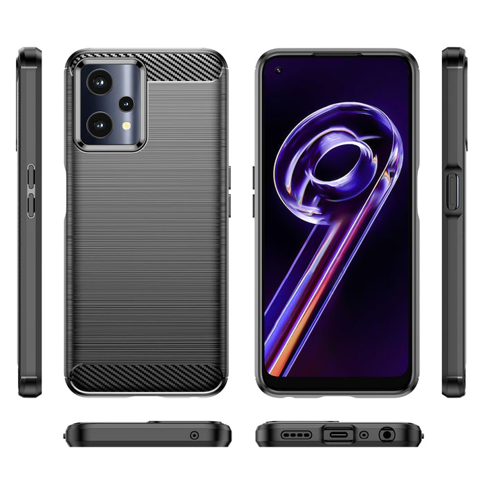 Carbon Case Flexible Cover Realme 9 Pro black