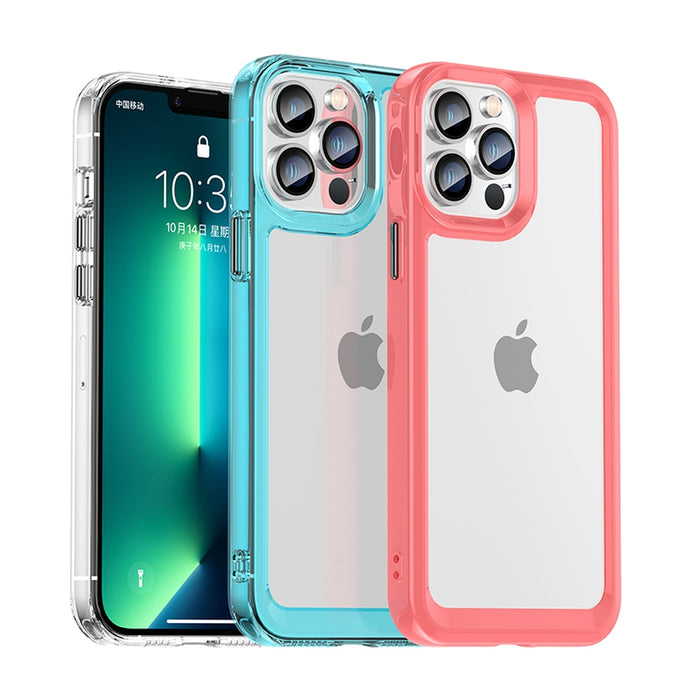 Outer Space Case for iPhone 12 Pro Max hard cover with gel frame blue