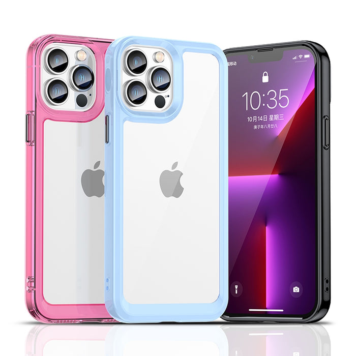 Outer Space Case Case for iPhone 12 Pro Max Hard Cover with Gel Frame Red