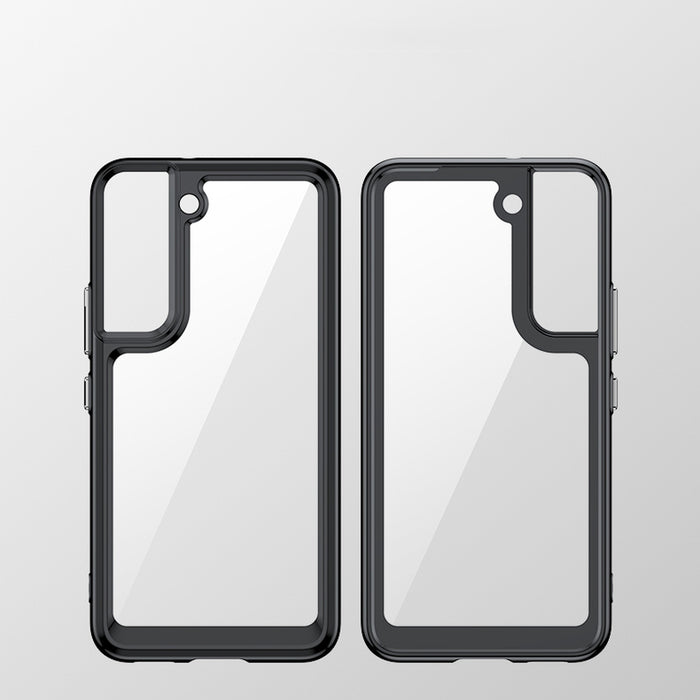 Outer Space Case Cover for Samsung Galaxy S22 + (S22 Plus) Hard Cover with Gel Frame Red