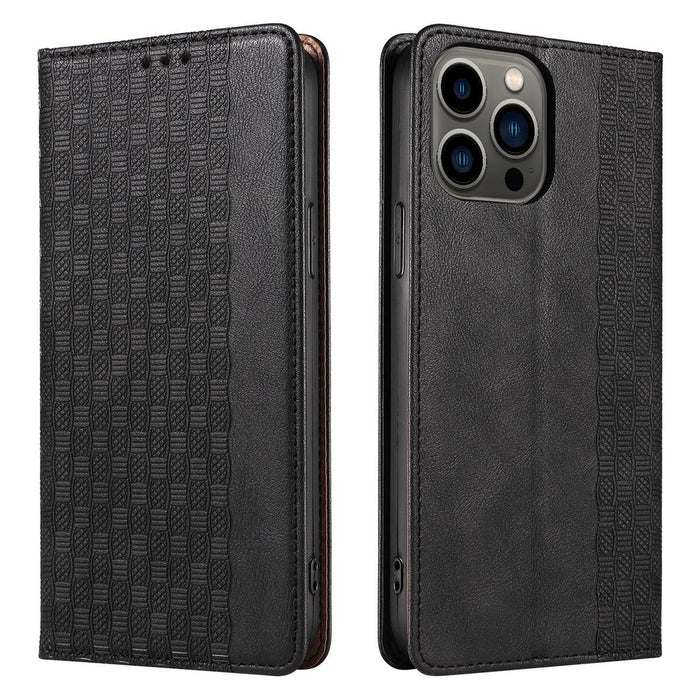 Magnet Strap Case for iPhone 12 Pro Max Pouch Wallet + Mini Lanyard Pendant Black