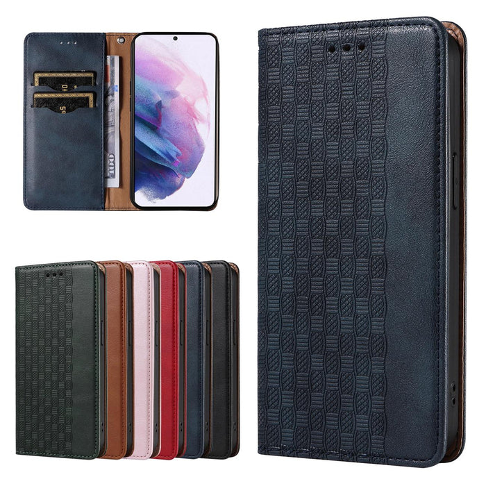 Magnet Strap Case Case for Samsung Galaxy S22 + (S22 Plus) Pouch Wallet + Mini Lanyard Pendant Blue