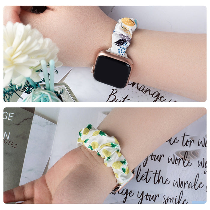 Fabric band for Apple Watch 42 / 44 / 45 mm strap bracelet rubber band - pineapple