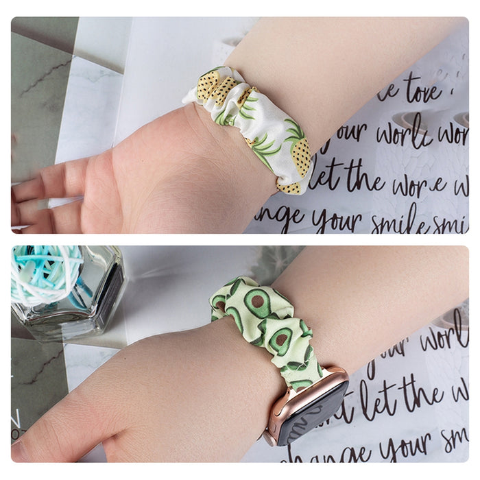 Fabric band for Apple Watch 42 / 44 / 45 mm strap bracelet rubber band - pineapple