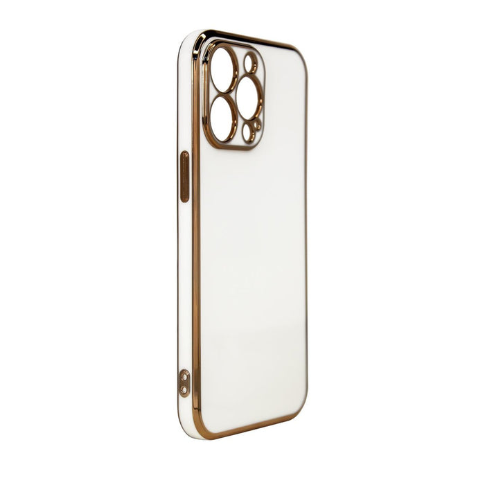 Lighting Color Case for Xiaomi Redmi Note 11 gel cover with gold frame white