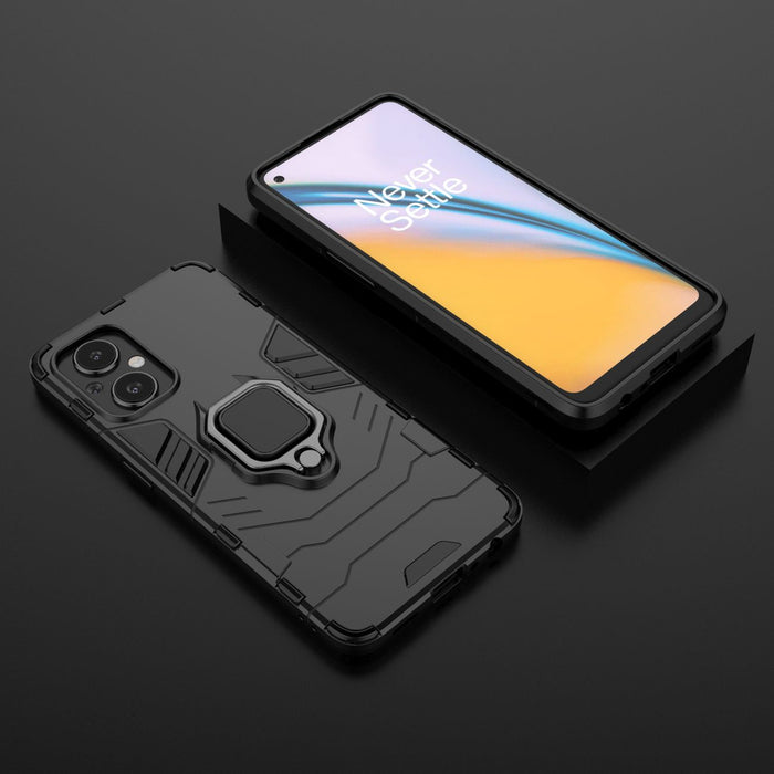 Ring Armor tough hybrid case cover + magnetic holder for OnePlus Nord N20 5G black