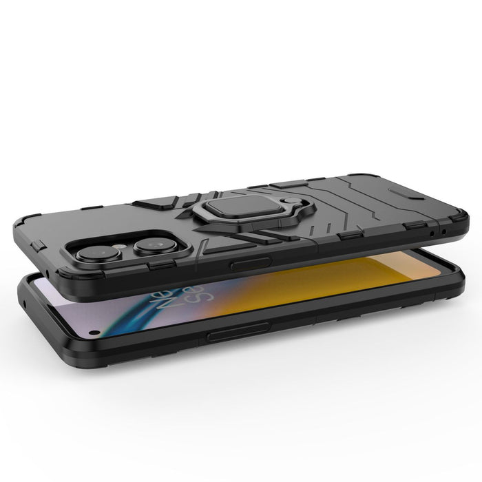 Ring Armor tough hybrid case cover + magnetic holder for OnePlus Nord N20 5G black