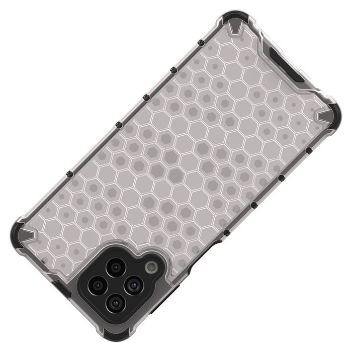 Honeycomb case armored cover with a gel frame for Samsung Galaxy M53 5G transparent
