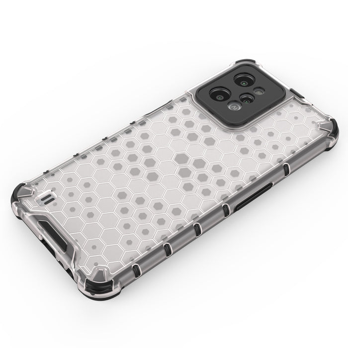 Honeycomb case armored cover with a gel frame Realme C31 transparent