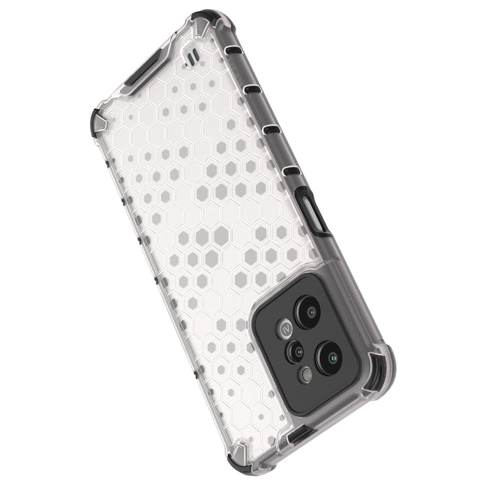 Honeycomb case armored cover with a gel frame Realme C31 transparent