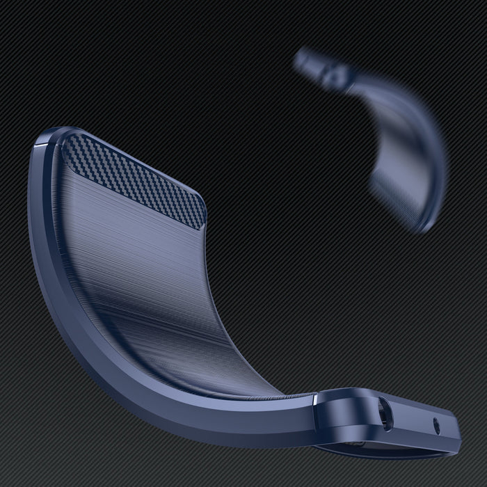 Carbon Case for iPhone 14 Plus flexible gel back cover blue
