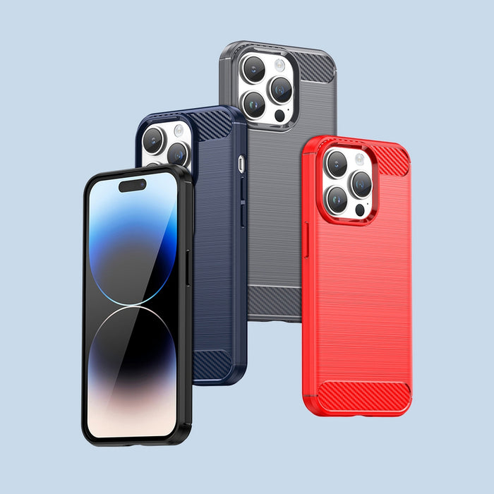 Carbon Case iPhone 14 Pro Max flexible gel back cover black