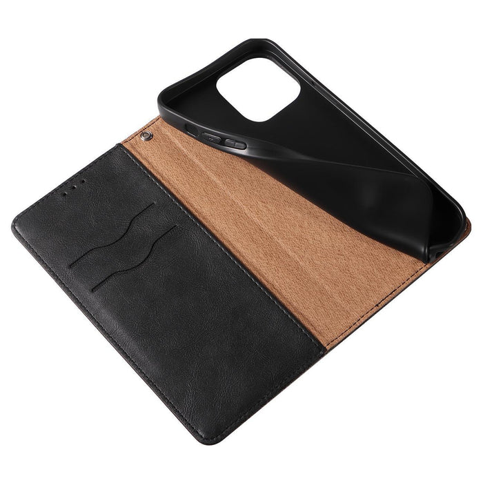 Magnet Strap Case for iPhone 14 Flip Wallet Mini Lanyard Stand Black