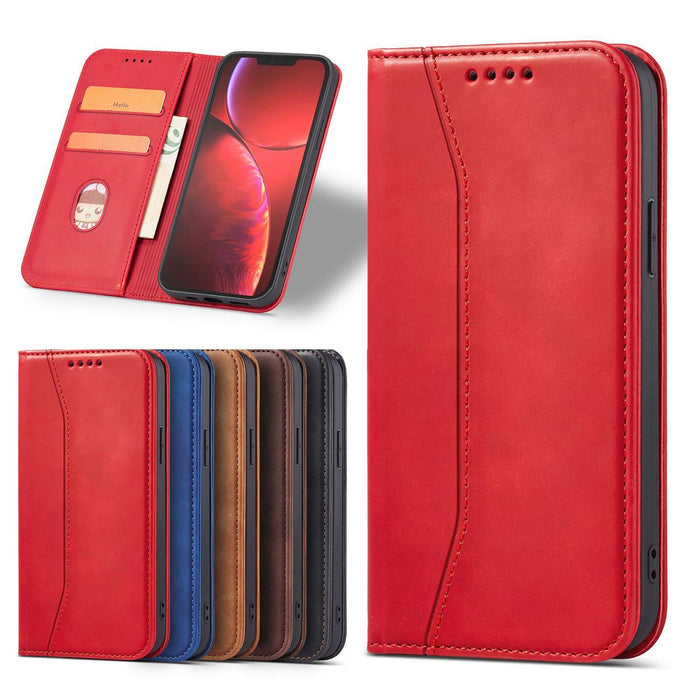 Magnet Fancy Case case for iPhone 14 Pro Max flip cover wallet stand red