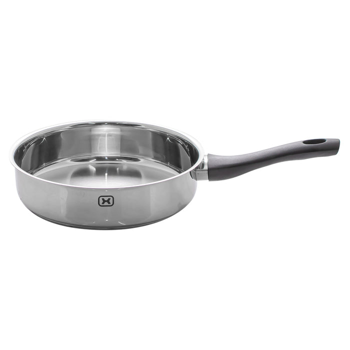 PAN WITH THREE-LAYER COATING 24 CM CHROME