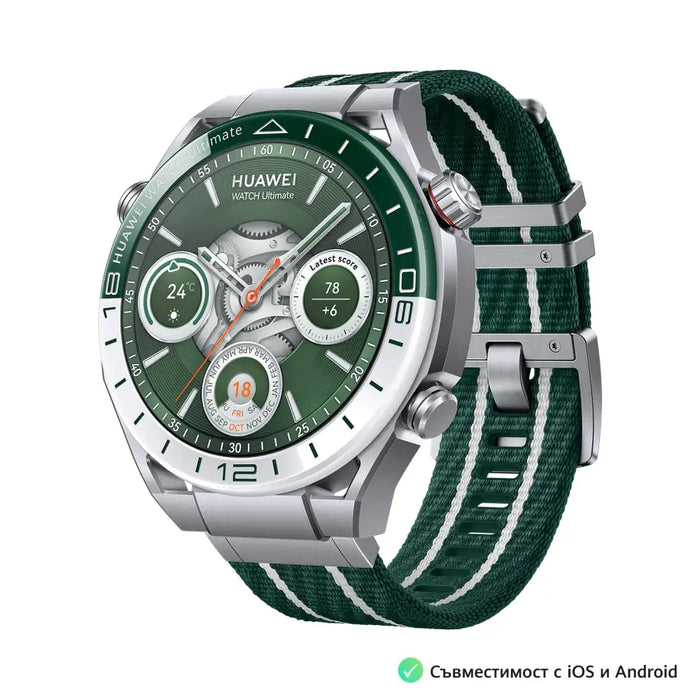 Huawei Watch Ultimate Green Woods-B19 Titanium 1.5’’ LTPO Amoled Color circular touchscreen 466 x 466; PPI 311