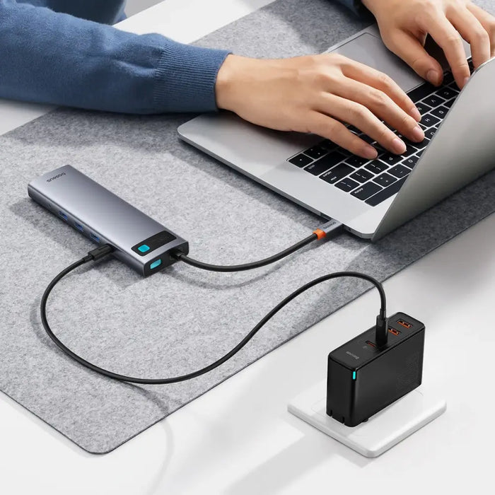 Hub 11in1 Baseus StarJoy Metal Glam Series USB-C to HDMI +VGA + 3 x USB 3.0 + USB 2.0 + USB-C PD + RJ45 + SD/TF +3,5mm
