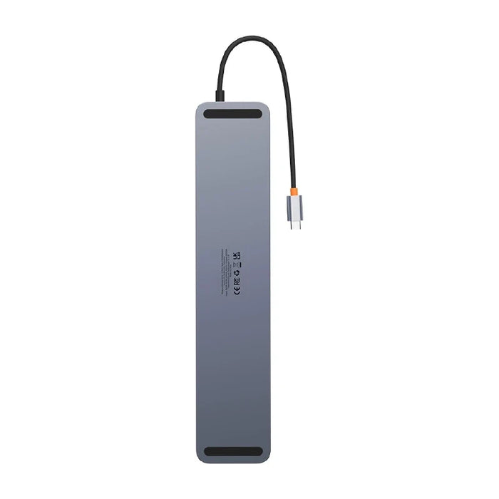 Hub 12w1 Baseus EliteJoy Gen2 series USB-C do 2xHDMI+ 3xUSB 3.0+ PD+ DP+ SD/TF+ RJ45 + Type-C+ 3.5mm (dark grey)