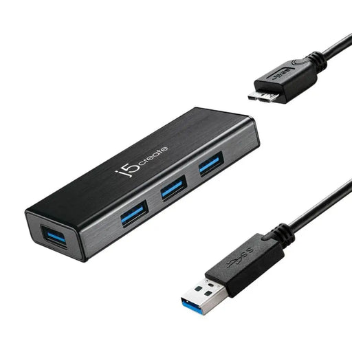 Hub 4-port J5 Create JUH340 USB 3.0 1:4 Black - USB хъбове<<<Компютърна периферия<<<ValiAPI