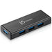 Hub 4-port J5 Create JUH340 USB 3.0 1:4 Black - USB хъбове<<<Компютърна периферия<<<ValiAPI